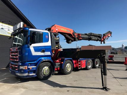 Scania med 100 TM Palfinger Kran